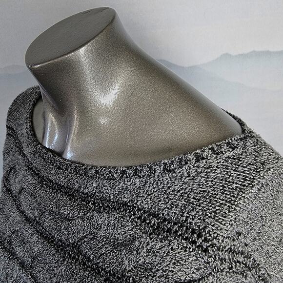 Andrea Jovine Gray Bat Wing Cable Knit Sweater | Women's Large - Picture 4 of 10